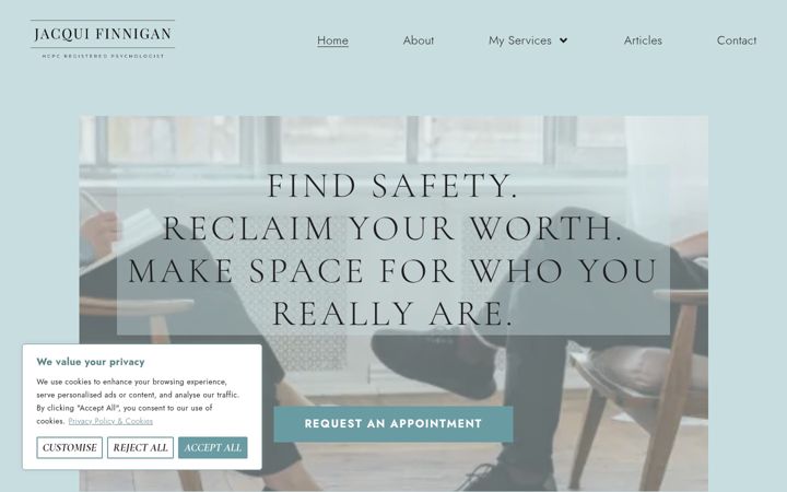 Screenshot of jacquifinnigan.com