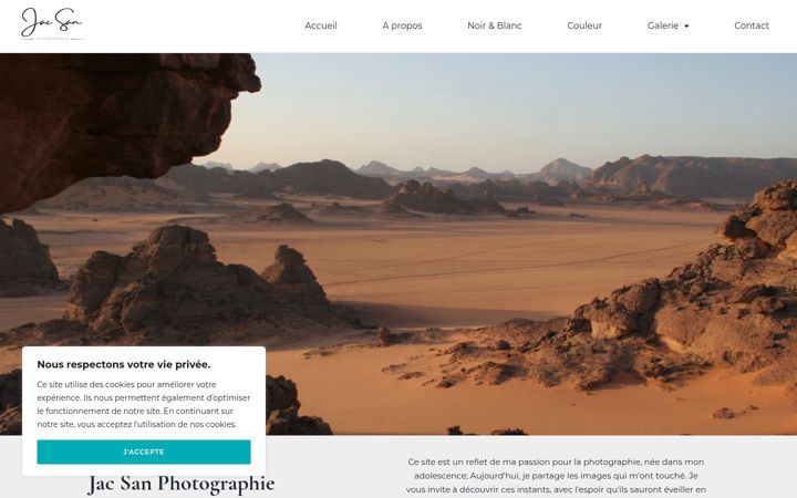 Screenshot of jacsan-photographie.com