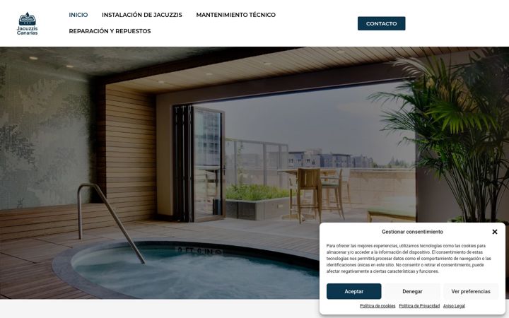 Screenshot of jacuzziscanarias.es