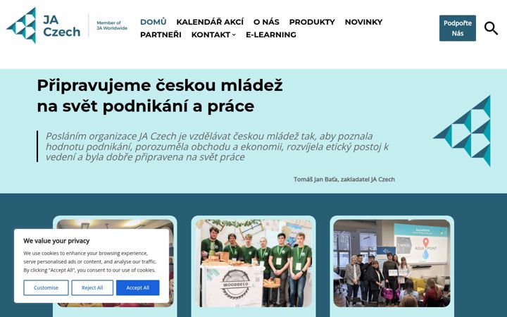 Screenshot of jaczech.org