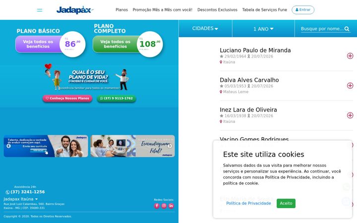 Screenshot of jadapaxitauna.com.br
