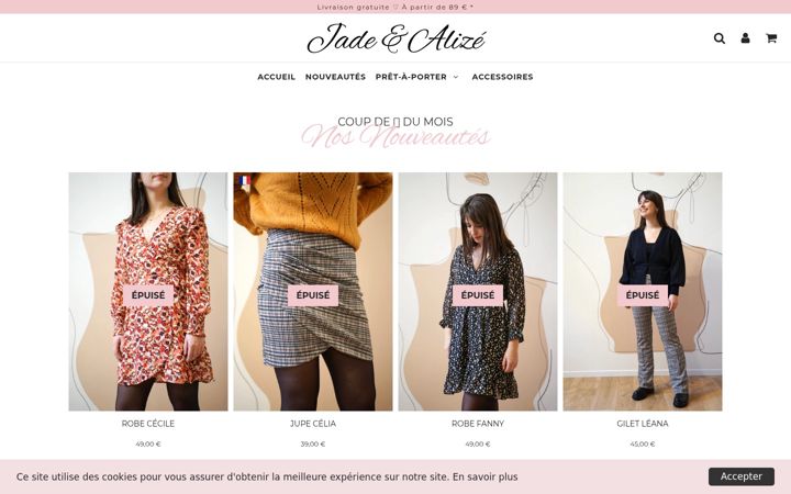 Screenshot of jade-et-alize.fr