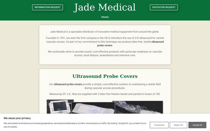 Screenshot of jade-medical.co.uk