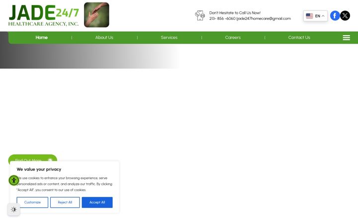 Screenshot of jade247healthcareagency.com