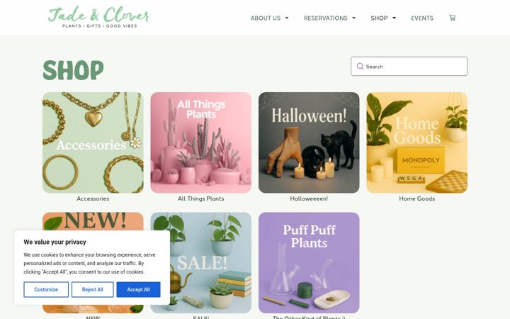 Screenshot of jadeandclover.com