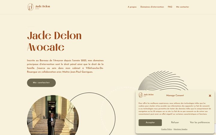 Screenshot of jadedelon-avocat.fr