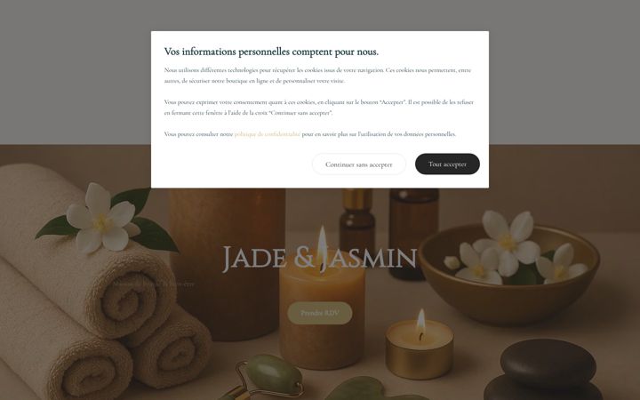 Screenshot of jadeetjasmin.fr