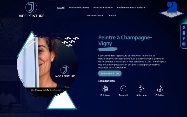 Screenshot of jadepeinture16.fr