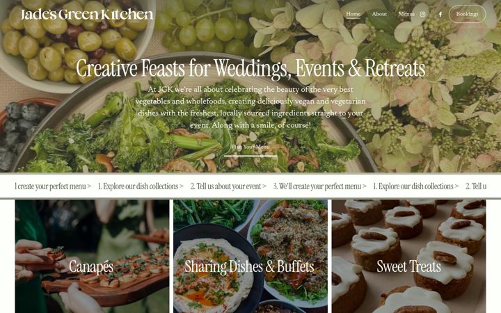 Screenshot of jadesgreenkitchen.com