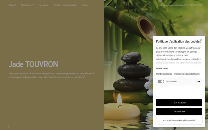 Screenshot of jadetouvron-magnetisme.fr