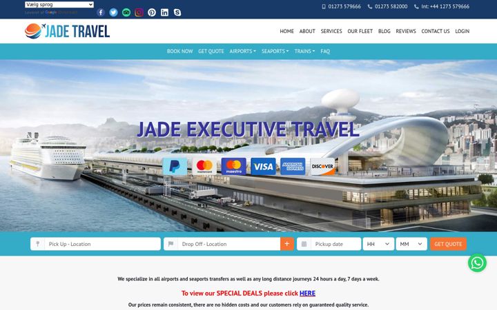 Screenshot of jadetravel.net