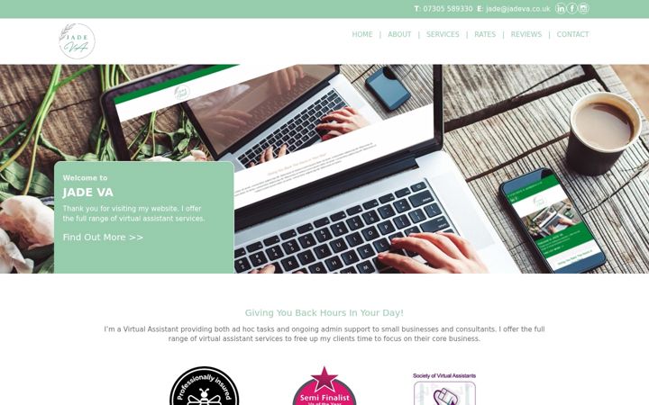 Screenshot of jadeva.co.uk