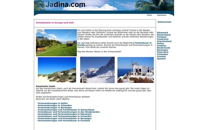 Screenshot of jadina.com