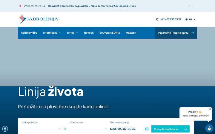 Screenshot of jadrolinija.hr
