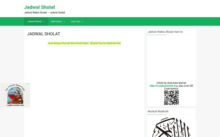 Screenshot of jadwalsholat.org