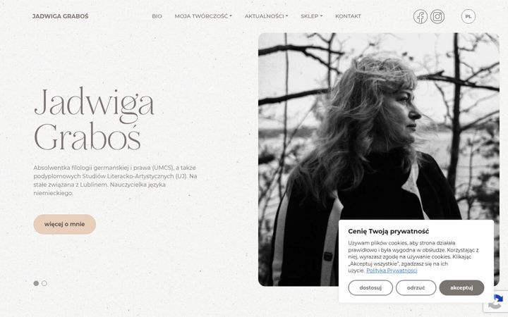 Screenshot of jadwigagrabos.pl
