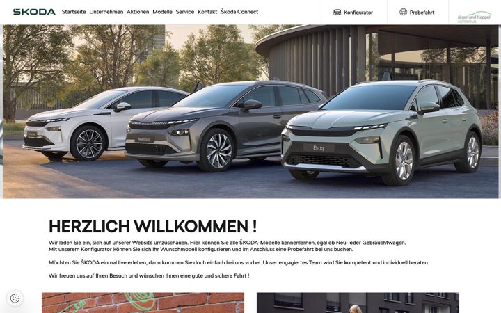 Screenshot of jaeger-keppel.skoda-auto.de