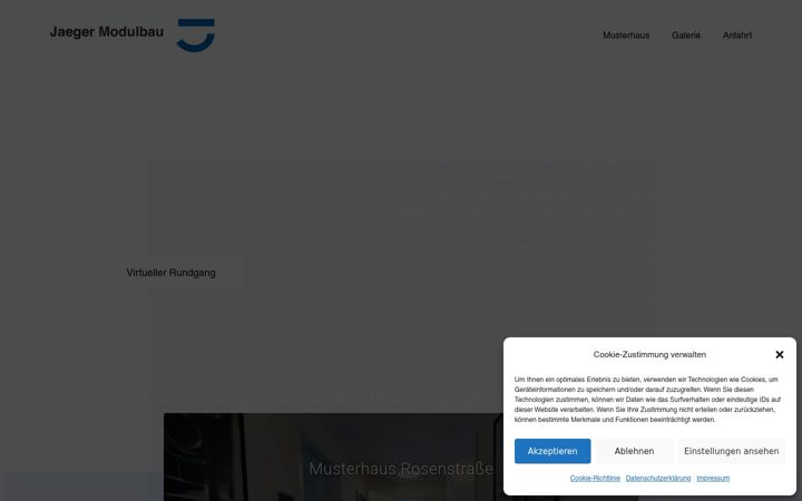 Screenshot of jaeger-modulbau-musterhaus.de