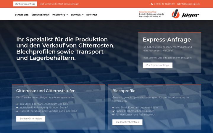 Screenshot of jaeger-olpe.de