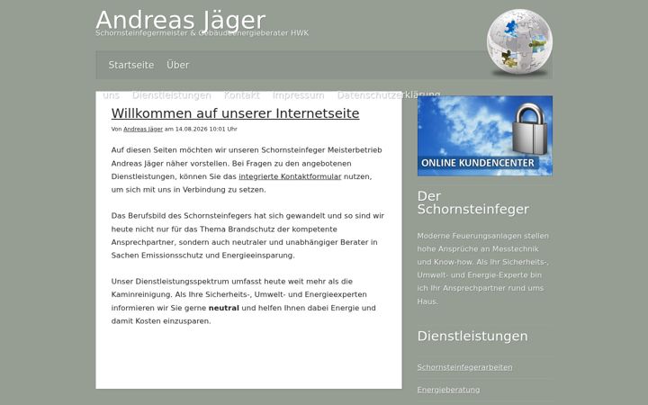 Screenshot of jaeger-schornsteinfeger.de