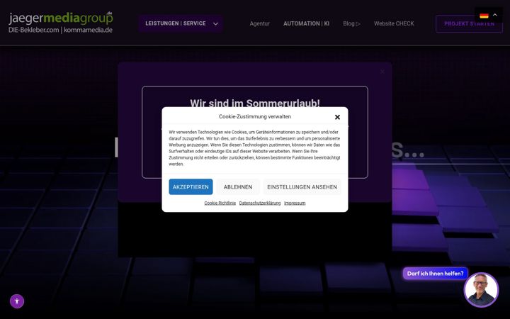 Screenshot of jaegermediagroup.de