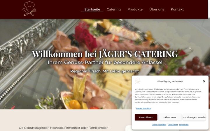 Screenshot of jaegers-catering.de