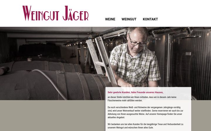 Screenshot of jaegerwein.de