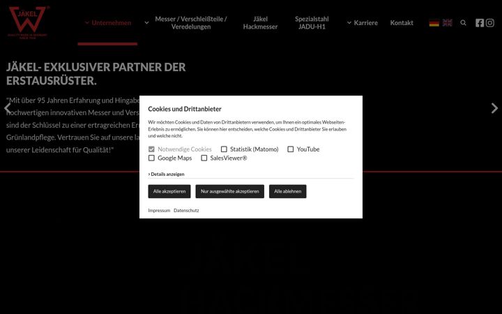 Screenshot of jaekel.eu