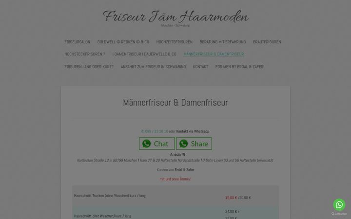 Screenshot of jaem-haarmoden.de
