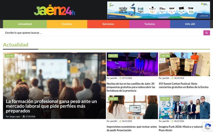 Screenshot of jaen24h.com