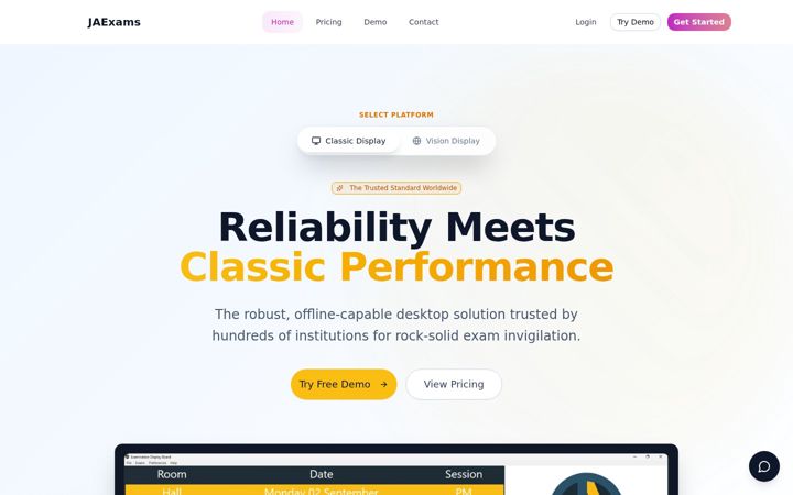 Screenshot of jaexams.com