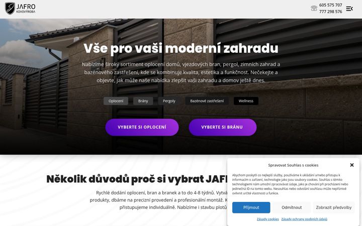 Screenshot of jafro.cz