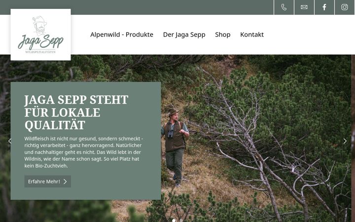 Screenshot of jaga-sepp.de