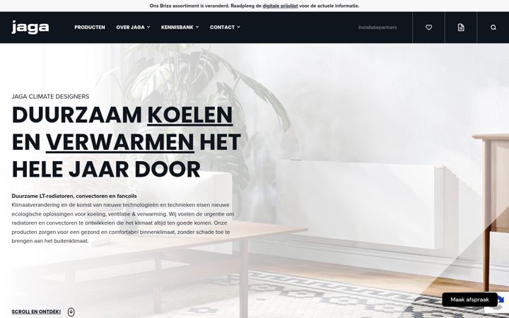 Screenshot of jaga.nl