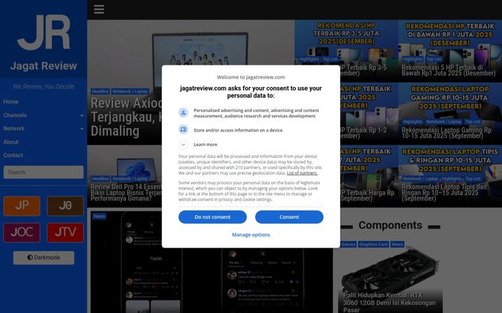 Screenshot di jagatreview.com