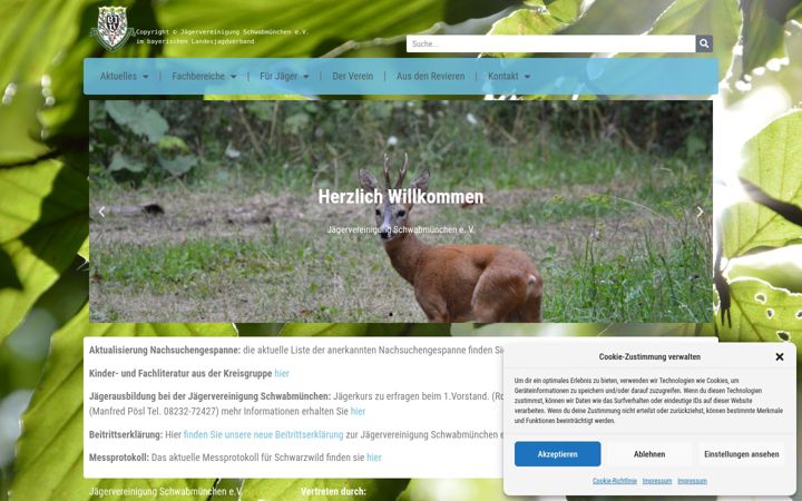 Screenshot of jagd-schwabmuenchen.de