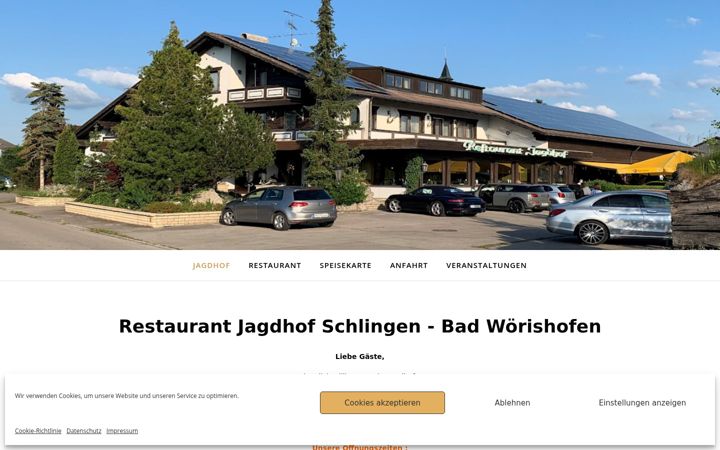 Screenshot of jagdhof-schlingen.de