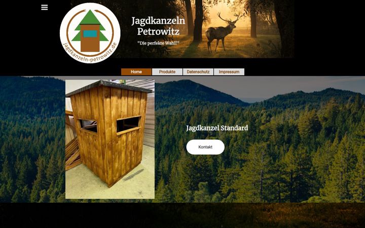 Screenshot of jagdkanzeln-petrowitz.de