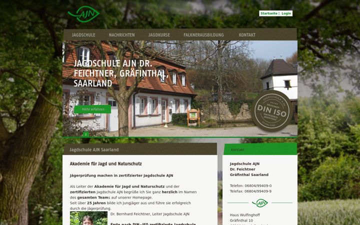 Screenshot of jagdschule-ajn.de