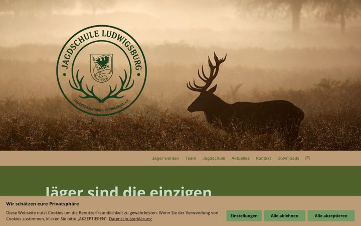Screenshot of jagdschule-ludwigsburg.de