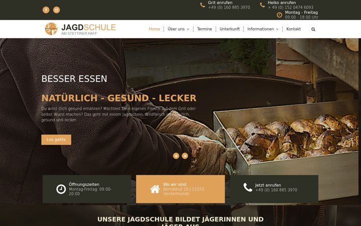 Screenshot of jagdschule-stettiner-haff.de