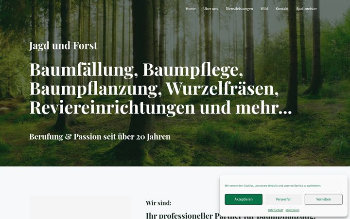 Screenshot of jagdundforst.com