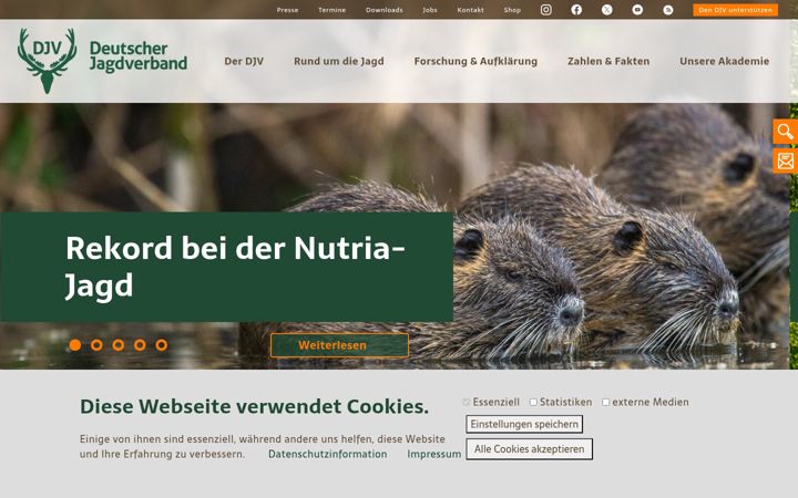 Screenshot of jagdverband.de