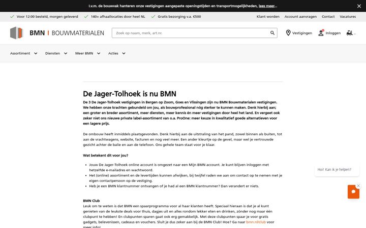 Screenshot of jagertolhoek.nl
