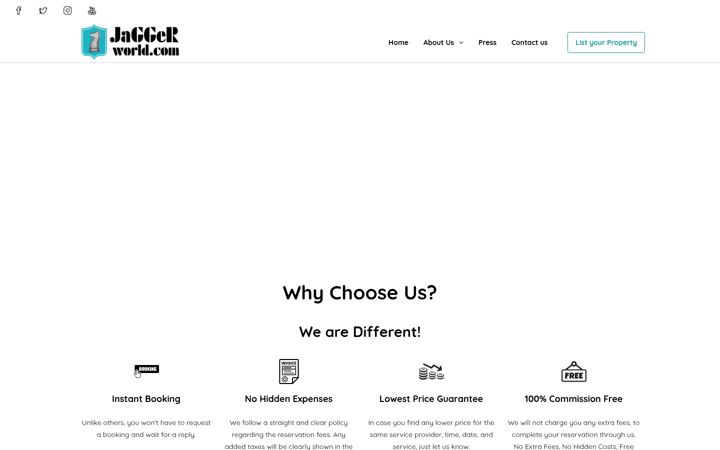 Screenshot of jaggerworld.com