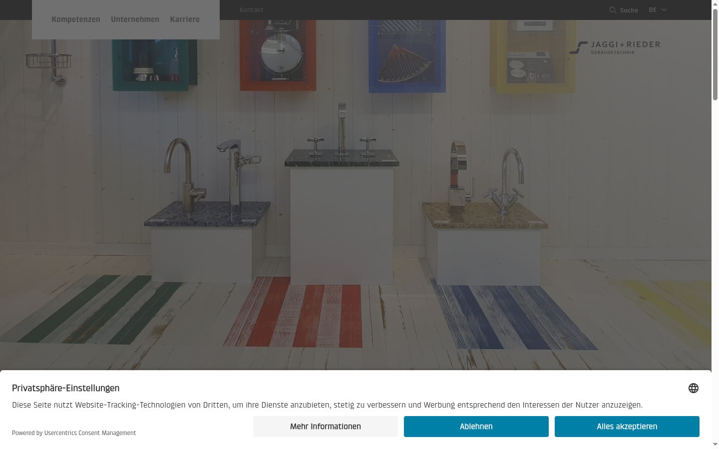 Skjermbilde av samtykkebanneret slik det vises før noen interaksjon