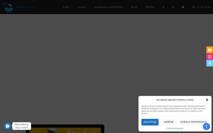 Screenshot of jagiellonia.krakow.pl