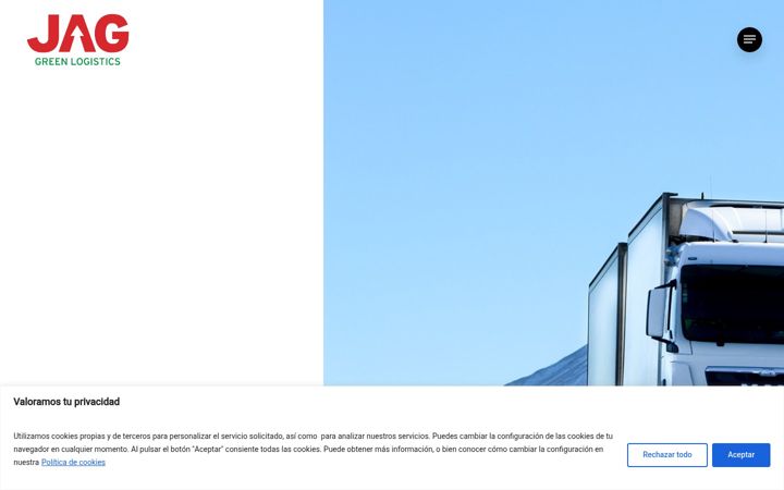 Screenshot of jaglogistica.com