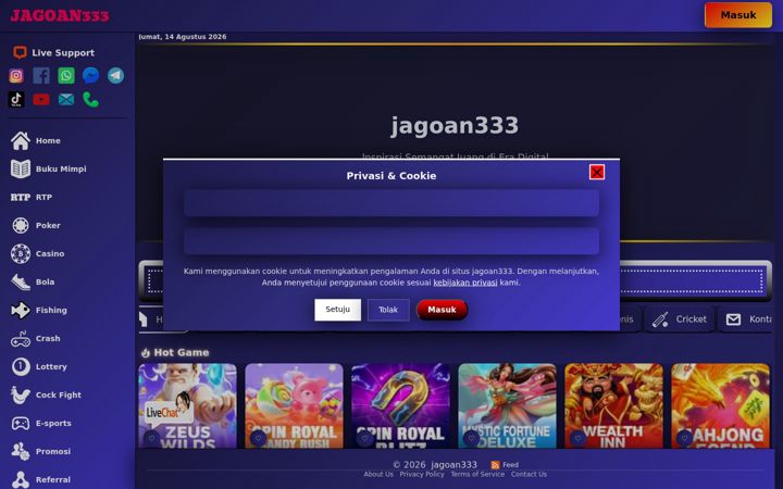 Screenshot of jagoan333.org