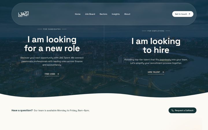 Screenshot of jagtalent.co.uk